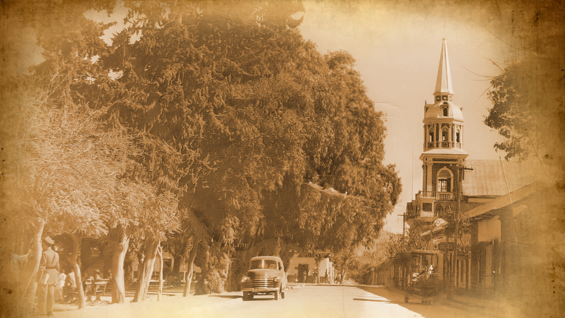 Calle Maipú de Vicuña en la primera mitad del siglo XX