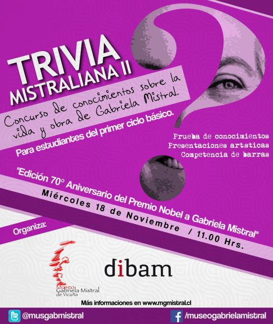 La Segunda Trivia Mistraliana viene con novedades y premios sorpresa.